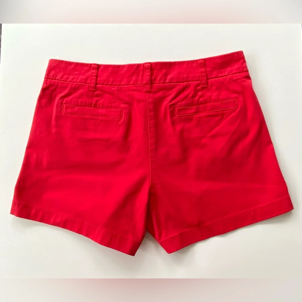 J. Crew Cotton-Blend Chino Shorts, Red Size: 8 - Picture 2 of 8